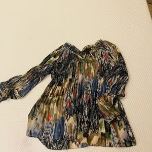 XL blouse blues multicolored Haley Matthews